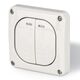 Intrerupator dublu Scame, incastrat, alb, IP66, Protecta, 137.3021