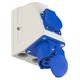 Priza combinata monofazica/schuko PCE, IP44, mobila, 2P+E, 16/16A , 9213-6