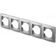 Rama decorativa aparataj unitar TEM, orizontala, 5 posturi, argintiu, Ekonomik, OE50ES