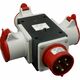 Priza/stecher combinat trifazic/trifazic SEZ, IP44/54, aplicata, 3P+N+E, 16/16A , ROP 1653