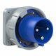 Stecher monofazic PCE, IP67, aplicat, 2P+E, 63A , 633-6