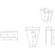 Piesa de fixare ''U'' de tavan pentru jgheab metalic din tabla, Comtec, 100x38mm