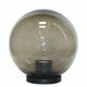 Glob cu soclu, E27, fumuriu, 250mm, IP65, Lumen