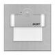 Spot LED cu senzor de miscare, patrat, argintiu, 1W, 10VDC, incastrat trepte/perete, 6000K, IP20, MJ, Skoff