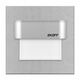 Spot LED, patrat, argintiu, 1.8W, 230VAC, incastrat trepte/perete, 4000K, IP20, MA, Skoff