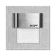 Spot LED, patrat, argintiu, 0.4W, 10VDC, incastrat trepte/perete, 3000K, IP66, MH, Skoff