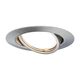 Spot LED GU10, mobil, incastrat, rotund, crom satinat, 5W, 3000K, IP23, Base LED, Paulmann