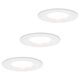 Set 3 spoturi LED Coin, fixe, incastrate, rotunde, alb mat, 6.5W, 2700K, IP44, Nova LED, Paulmann