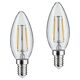 Bec LED Paulmann, E14, lumanare, 2.7W, 2700K, set 2 bucati, 288.55