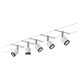 Set corpuri de iluminat pe cabluri LED, tip spot, montaj pe cabluri, 5x4W, alb/negru/crom, IP20, Paulmann, 3981