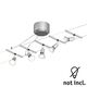 Set corpuri de iluminat pe cabluri 5XGU5.3, tip spot, montaj pe cabluri, crom mat, IP20, Paulmann, 941.45