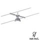 Corp de iluminat pe cabluri GU5.3, tip spot, montaj pe cabluri, crom, IP20, Paulmann, 941.47