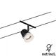 Corp de iluminat pe cabluri GU5.3, tip spot, montaj pe cabluri, 10W, negru mat/crom, IP20, Paulmann, 944.64