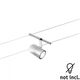 Corp de iluminat pe cabluri GU5.3, tip spot, montaj pe cabluri, 10W, crom mat/crom, IP20, Paulmann, 944.66