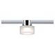 Corp de iluminat LED pe sina, 4.9W, tip plafoniera, 2700K, crom/transparent/alb/crom satinat, IP20, Paulmann, 955.02