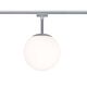Corp de iluminat pe sina, tip glob, crom mat/opal, 320mm, E14, Paulmann, 976.02