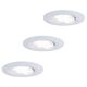 Set 3 spoturi LED dimabile, incastrate, mobile, rotunde, alb mat, 6.5W, 4000K, IP65, Calla, Paulmann, 999.31