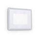 Spot LED, incastrat trepte/perete, rectangular, alb, 5W, 3000K, IP65, Indio, Ideal Lux, 255781