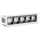 Spot LED, tip reflector, fix, dreptunghiular, alb/crom, 5x4W, incastrat, 2700K, IP20, V-TAC, SKU 981