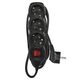 Prelungitor 3 posturi Emos, 2P+E, intrerupator, 1.5 metri, negru, 16A