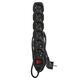 Prelungitor 6 posturi Emos, 2P+E, intrerupator, 1.5 metri, negru, 16A