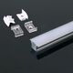 Set profil Al, incastrat, ingust, 2ml, pentru banda LED, dispersor mat, V-TAC, SKU 3351