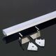 Set profil Al, 90 grade, aplicat, ingust, 2ml, pentru banda LED, dispersor mat, V-TAC