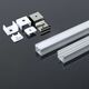 Set profil Al, aplicat, ingust, 2ml, pentru banda LED, dispersor mat, V-TAC, SKU 3358