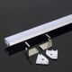 Set profil Al, 90 grade, aplicat, ingust, 2ml, pentru banda LED, dispersor transparent, V-TAC