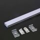Set profil Al, aplicat, lat, 2ml, pentru banda LED, dispersor transparent, V-TAC