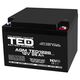 Acumulator TED, 12V, negru, 26A, M5, TED1226