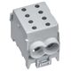 Clema de derivatie Hager, 2P, fixare pe sina DIN, 10-70mmp, gri, KH70G