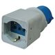 Adaptor fisa monofazica-priza schuko Tracon, IP44, mobil, 2P+E, 16/16A , TICS-A1