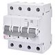 Siguranta automata (disjunctor) cu protectie diferentiala trifazica ETI, 25A, 30mA, curba B, RCBO, tip AC, 10kA, 002174806