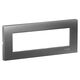 Rama decorativa aparataj modular Schneider, rectangulara, 7M, gri fumuriu, Easy Styl, LMR7267006
