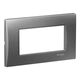 Rama decorativa aparataj modular Schneider, elipsa, 4M, gri fumuriu, Easy Styl, LMR7364006