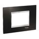 Rama decorativa aparataj modular Schneider, rectangulara, 3M, negru-crom, Easy Styl, LMR7733038