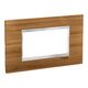 Rama decorativa aparataj modular Schneider, rectangulara, 4M, bambus-crom, Easy Styl, LMR7834038