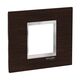 Rama decorativa aparataj modular Schneider, rectangulara, 2M, wenge-crom, Easy Styl, LMR7842038