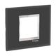 Rama decorativa aparataj modular Schneider, rectangulara, 2M, negru-crom, Easy Styl, LMR7932038