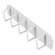 Organizator pentru dulap Rack, orizontal, 19", 2U, 5 inele metalice, Schrack