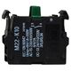Contact auxiliar Schrack, pentru buton de comanda/selector, 1ND, fixare frontala pe elementul de cuplare, clema elastica, MM216384