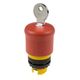 Buton comanda Schrack, ciuperca (avarie) cu revenire si cheie, rosu, MM216879