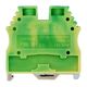 Clema sir fixare pe sina DIN, galben/verde, 6-10mmp, AVK, Schrack, IK622010