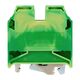 Clema sir fixare pe sina DIN, galben/verde, 16-35mmp, AVK, Schrack, IK622035-A