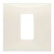Rama decorativa aparataj modular Vimar, rectangulara, 1M, fildes, NeveUp Glossy, 09661.02
