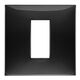 Rama decorativa aparataj modular Vimar, rectangulara, 1M, negru, NeveUp Glossy, 09661.04