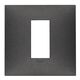 Rama decorativa aparataj modular Vimar, rectangulara, 1M, carbon mat, NeveUp Matt, 09661.14