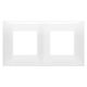 Rama decorativa aparataj modular Vimar, rectangulara, 2X2M, alb, NeveUp Glossy, 09664.01