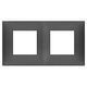 Rama decorativa aparataj modular Vimar, rectangulara, 2X2M, carbon mat, NeveUp Matt, 09664.14